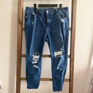 Old Navy Distressed High Rise Blue Jeans